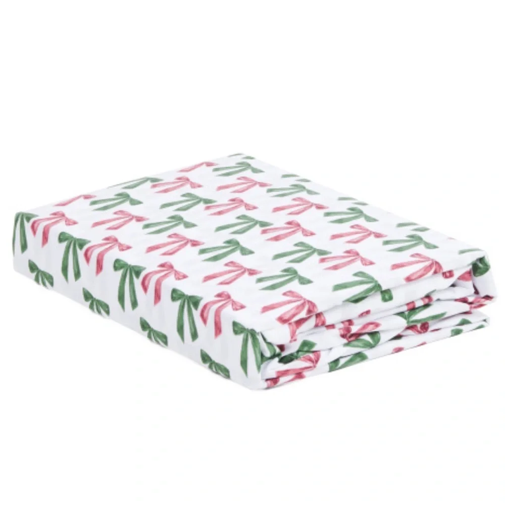 Cupcakes And Cashmere Holiday Bows Queen Sheet Set New
